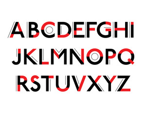 Abstract digital modern alphabet fonts.