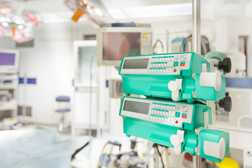 medical equipment in operating room