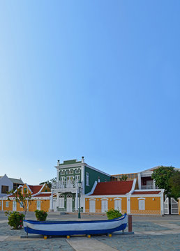 Old colorful town of Curacao