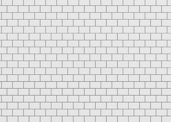 Ceramic brick wall 3d rendering