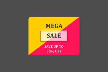 Sale tag. Special offer, big sale, discount, best price, mega sale banner. Shop or online shopping. Sticker, badge coupon store Vector Illustration.