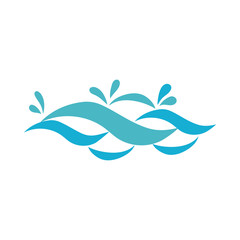 Fototapeta na wymiar ocean water flat style icon