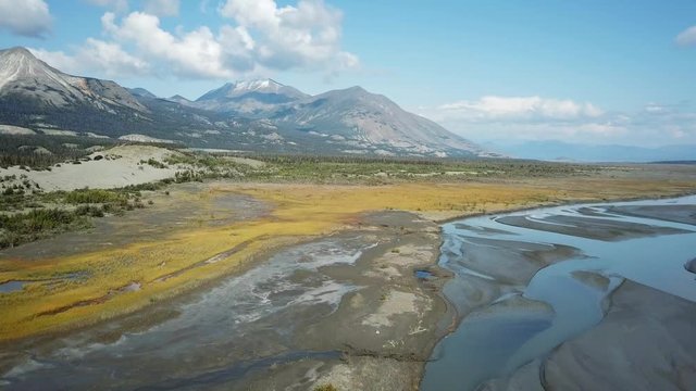 South East Alaska river landscape in the late summer