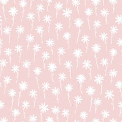 Cute ditsy floral seamless pattern, hand drawn lovely flowers, great for textiles, wrapping, banners, wallpapers - vector surface design