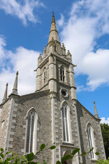 Fototapeta na wymiar Facade of Neogothic church from Ireland Malahide. Ireland.
