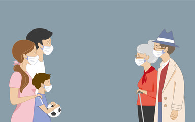 Family and social distancing caused by coronavirus