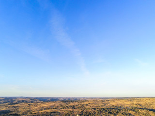 Aerial view in Fermoselle, beautiful village of Zamora,Spain. Drone Photo