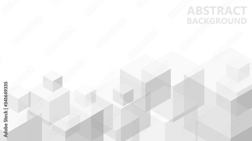 Aufkleber vector abstract background with geometric gray cubes. modern abstract geometric background with grey