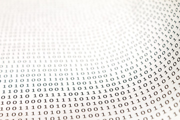 abstract background of binary code numbers on a white background