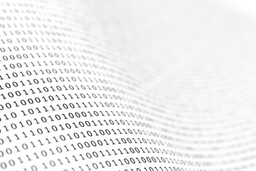 abstract background of binary code numbers on a white background