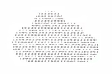 isolated cloud storage icon made up of binary code digits