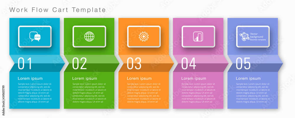 Wall mural Timeline. Business chart template. Vector graphics.