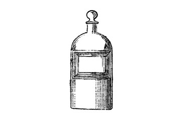 PHARMACY BOTTLE – Vintage Engraved Illustration 1897