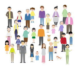 様々な年齢層のたくさんの人たち
