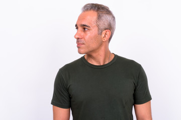 Fototapeta premium Profile view of handsome Persian man looking away