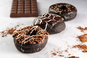Black Donut with Traditional Recipe