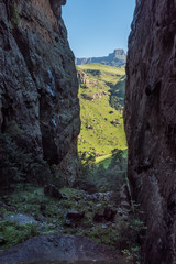 View from the Crack near Mahai in the Drakensberg