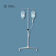 Medicine dropper with saline solution. Medical equipment. Isolated image