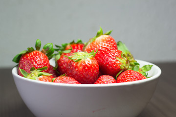 Photo session of fresh organic strawberries.