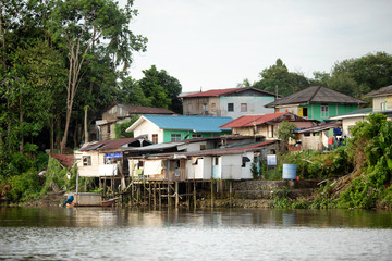 Fototapeta na wymiar Malay Kampung Houses Kuching