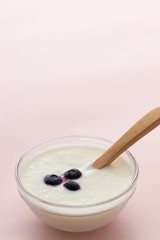Yogurt with blueberries