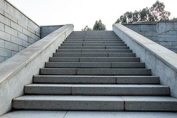 The marble steps of the stairs..