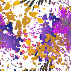 Ink Stains Seamless Pattern. Fashion Concept. 