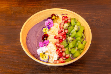 bowl of yogurt with fruits