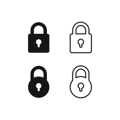 Lock vector icon, padlock icon, vector isolated symbol