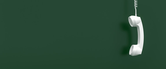 Landline Telephone Handset with copy space for Text