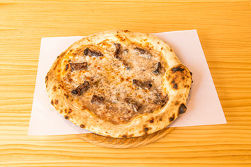 Freshly baked pizza