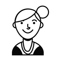 business woman female avatar character icon