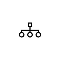 Business network icon. Finance strategy symbol. Logo design element.