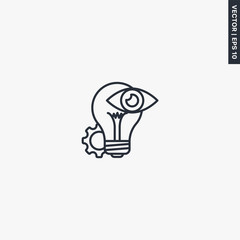 Idea, linear style sign for mobile concept and web design