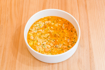 bowl of seafood salpicón