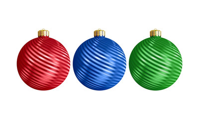 Editable color Christmas balls for 3D composition