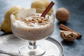 Smoothie of banana and pears