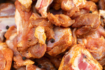 lamb marinated with red pepper, garlic and black pepper