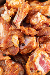lamb marinated with red pepper, garlic and black pepper