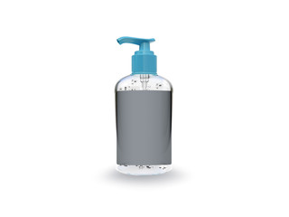 Alcohol Gel Corona Virus Mockup 3D Rendering Design