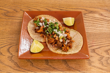 Traditional Mexican tacos