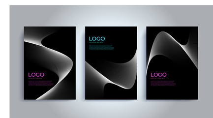 A4 abstract effect black flyer