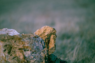 Fototapeta na wymiar A fragment of a mountain stone close up
