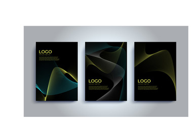 A4 abstract effect black flyer