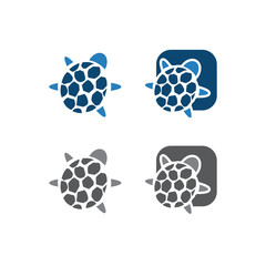 Vector of turtle design on a white background. Reptile. Animals. Easy editable layered vector illustration.