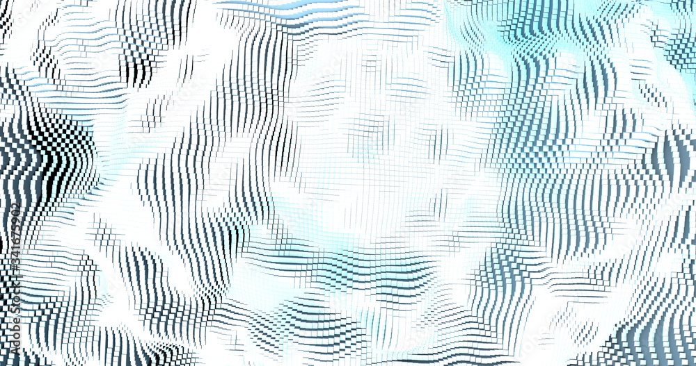Wall mural abstract grid shape landscape background. 3d rendering