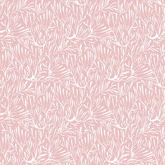 Coral seaweed in the ocean or tree branches seamless pattern. © PhoenixNeon