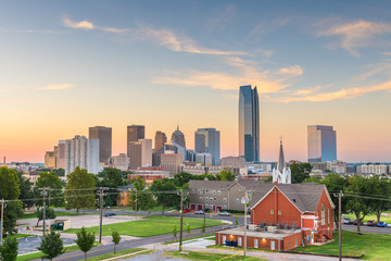 Oklahoma City, Oklahoma, USA Skyline - obrazy, fototapety, plakaty