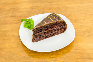 Image of delicious slice of chocolate cake