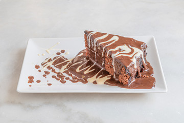 Image of delicious slice of chocolate cake